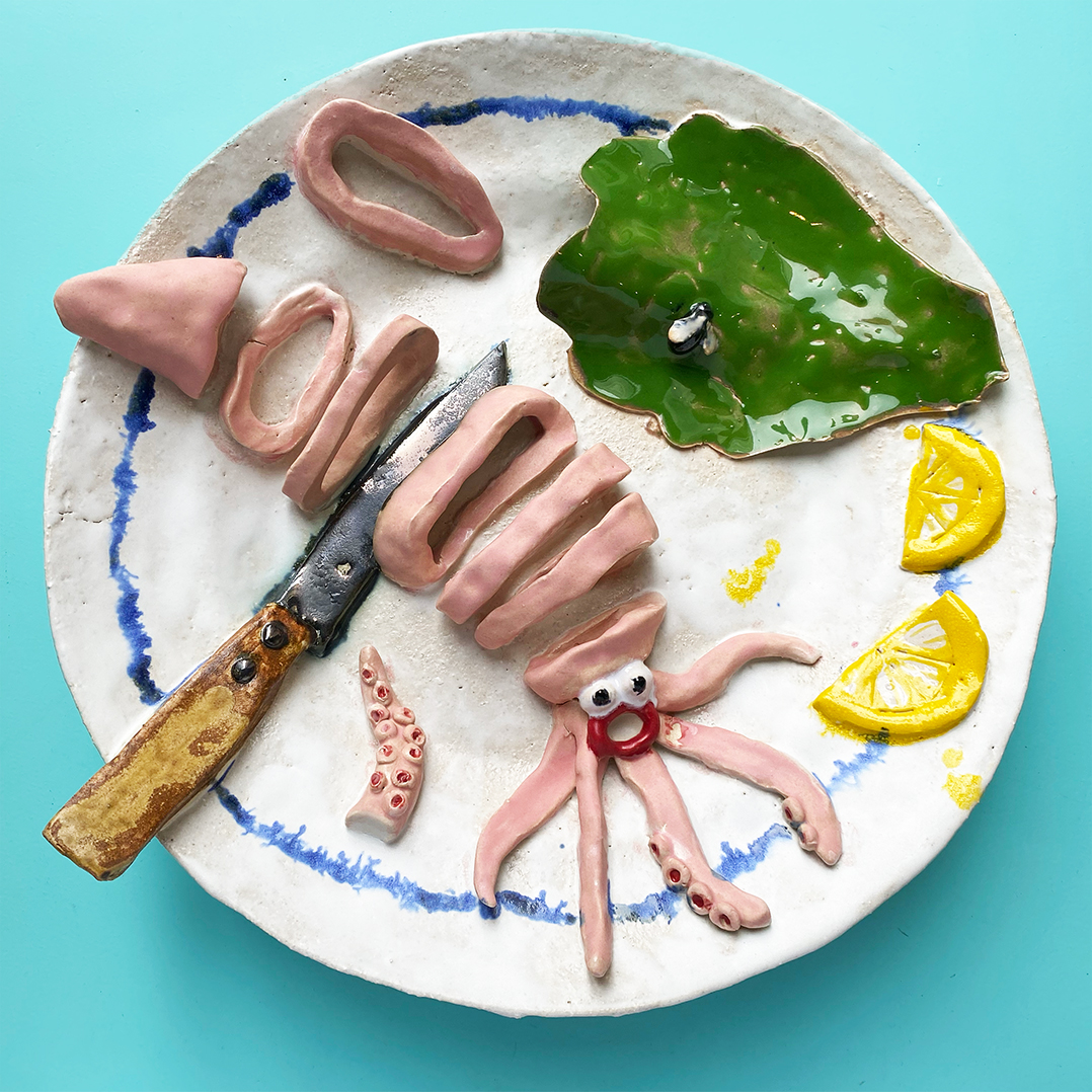 Superpoly - Assiette frash squid - ceramique - florian daguet-bresson
