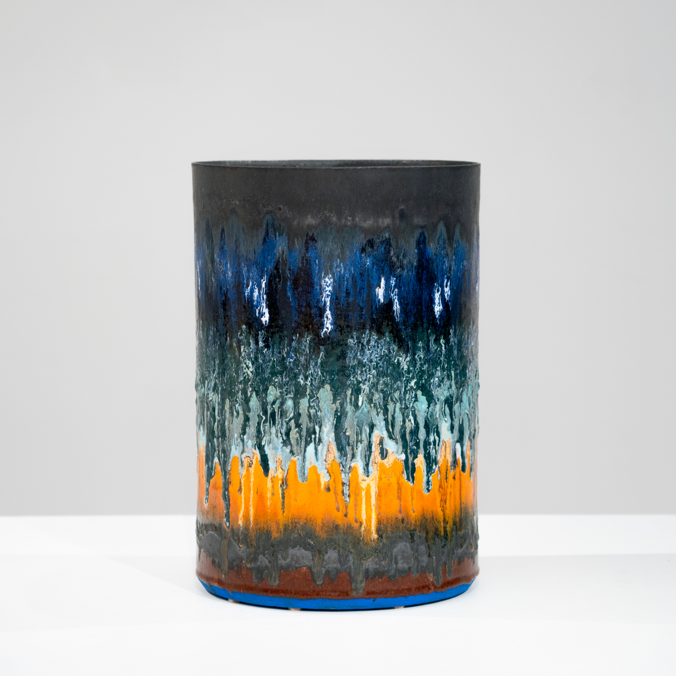 Morten Lobner Espersen - Sans titre, Blue & Orange-144 x 30,5 cm 2