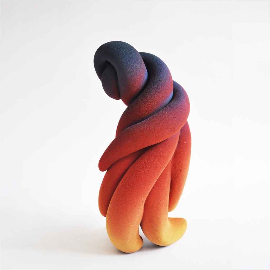 Untangling in red- Claire Lindner - Contemporary Art - céramique contemporaine - Florian Daguet-Bresson